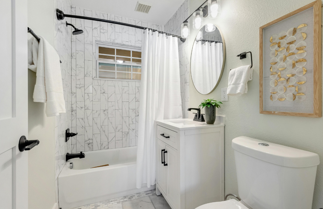 Clean and functional bathroom remodel in Orange County