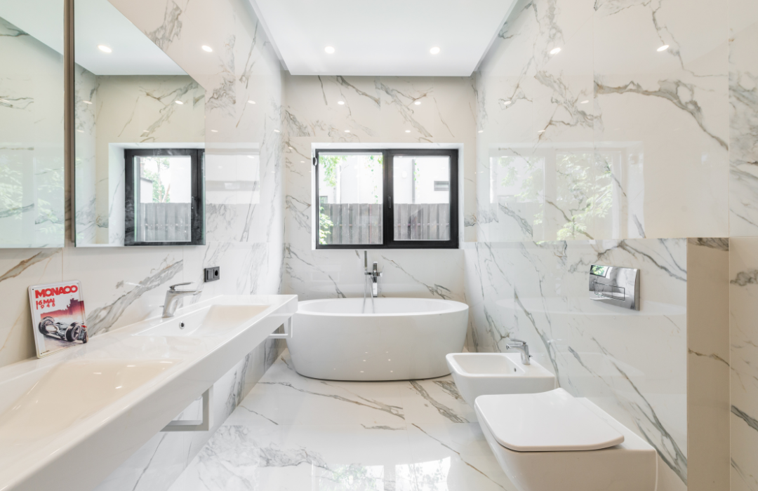High-end bathroom remodel in Orange County