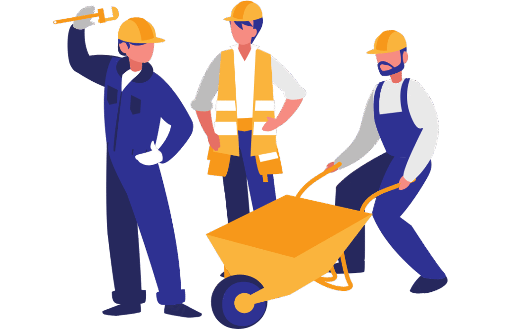 Construction Workers in Action in Orange County
